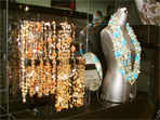 freshwater pearl necklace display